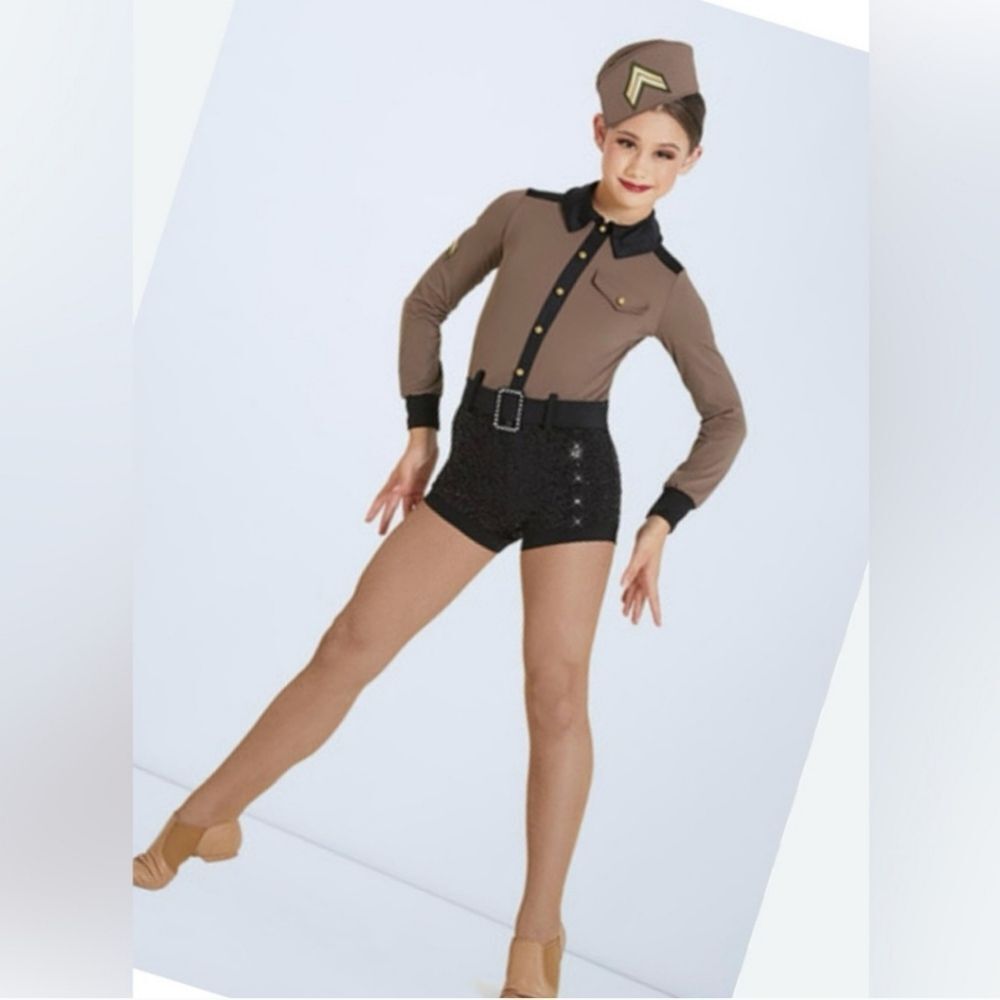 Weissman Tan Dance Costume Sz MC